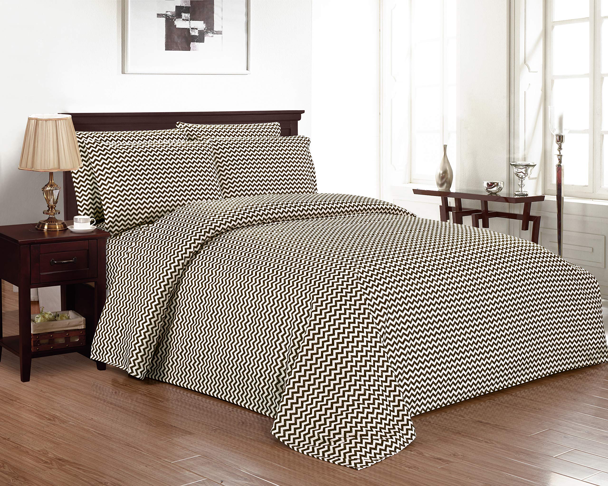 Kensie Casey Luxury Bed Sheet Set - Soft & Breathable (Full/Queen/King Size) - Chocolate Brown - Perfect for Master Bedroom, Guest Room & Hotel Use