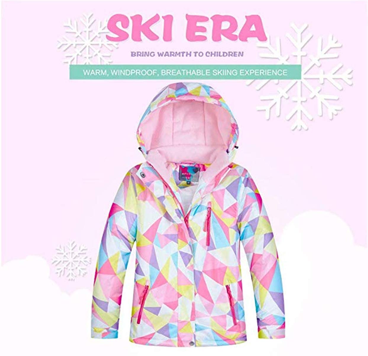 **Kids Waterproof Ski Jacket & Pants Set - Insulated Snowsuit for Girls - Windproof Winter Coat for Snowboarding & Outdoor Activities**    (*Perfect for skiing, snowboarding, mountain adventures, and cold-weather play!*)