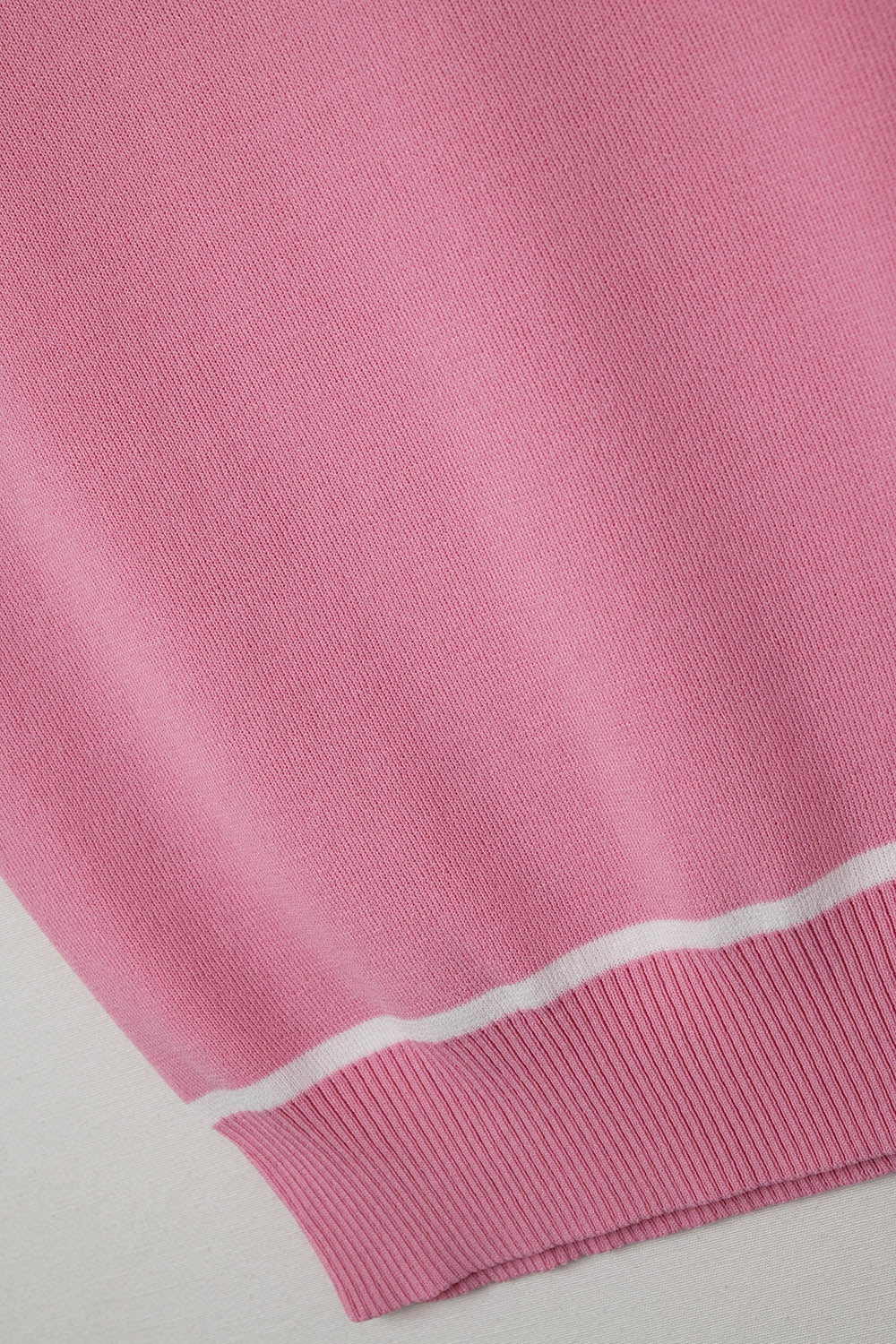 Women's Sleeveless Pink Pullover with White Striped Detailing - Perfect for Summer Outfits & Casual Wear