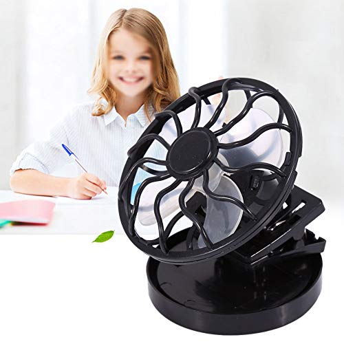 TOPINCN Portable Clip-on Solar Fan - Mini Electric Fan for Outdoor Camping, Indoor Gym, Treadmill & Office - No Battery Needed - Perfect for Travel, Hiking & Home Use
