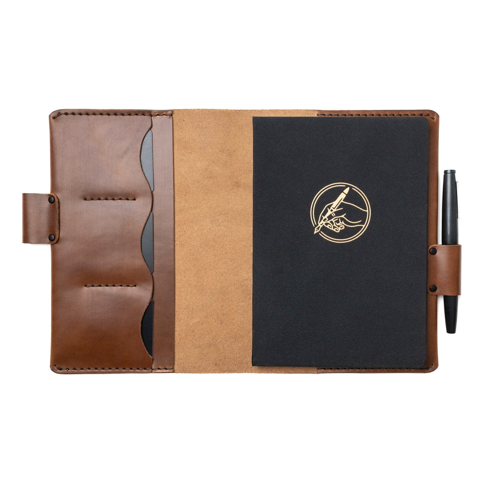 Premium Genuine Leather A5 Notebook Cover - Handmade Refillable Journal Cover for Writing, Sketching & Planning - Perfect for Office, School & Travel Use