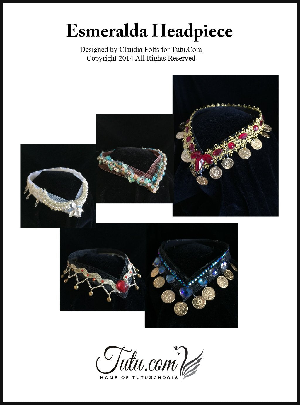 Esmeralda Headpiece Kit - Elegant Hair Accessories for Cosplay, Halloween & Renaissance Fairs | Perfect for Costume Parties & Themed Events