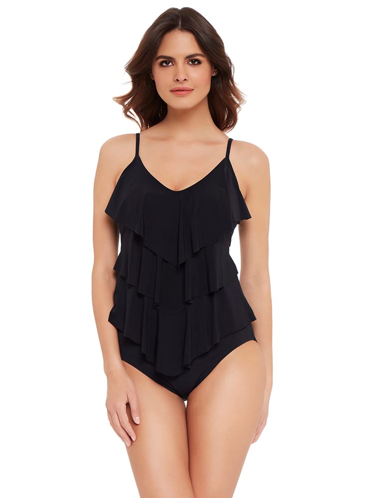 MagicSuit Women's Adjustable Strap Tankini Swimwear Top - Soft Cup Support, Separate Bathing Suit for Swimming, Beach Vacation & Pool Parties