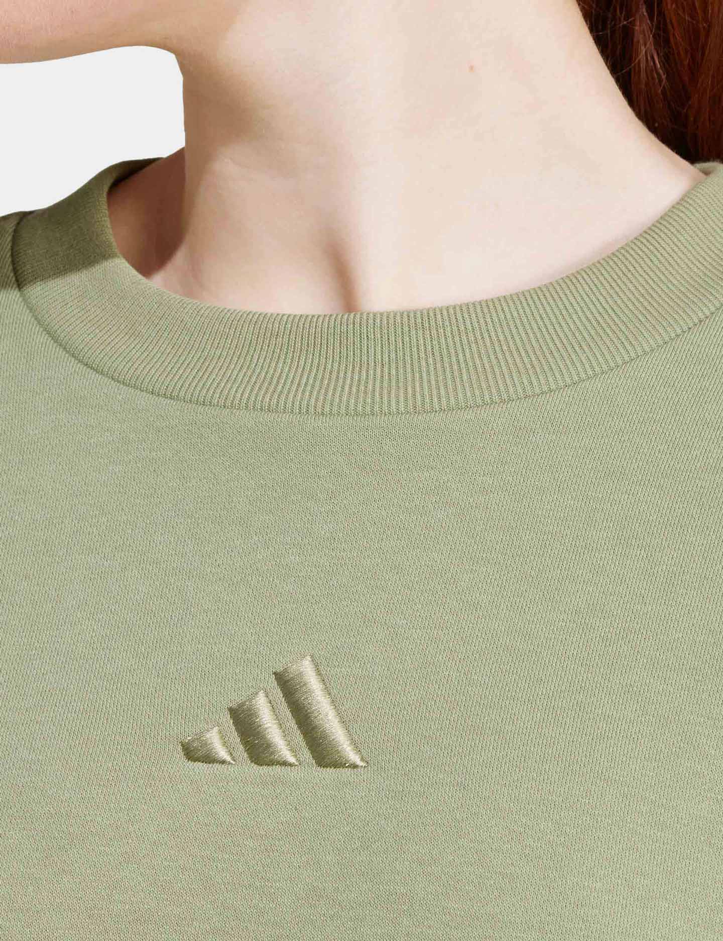 ALL SZN Fleece Loose Sweatshirt for Women - Cozy Oversized Pullover in Tent Green - Perfect for Casual Wear, Lounge & Outdoor Activities