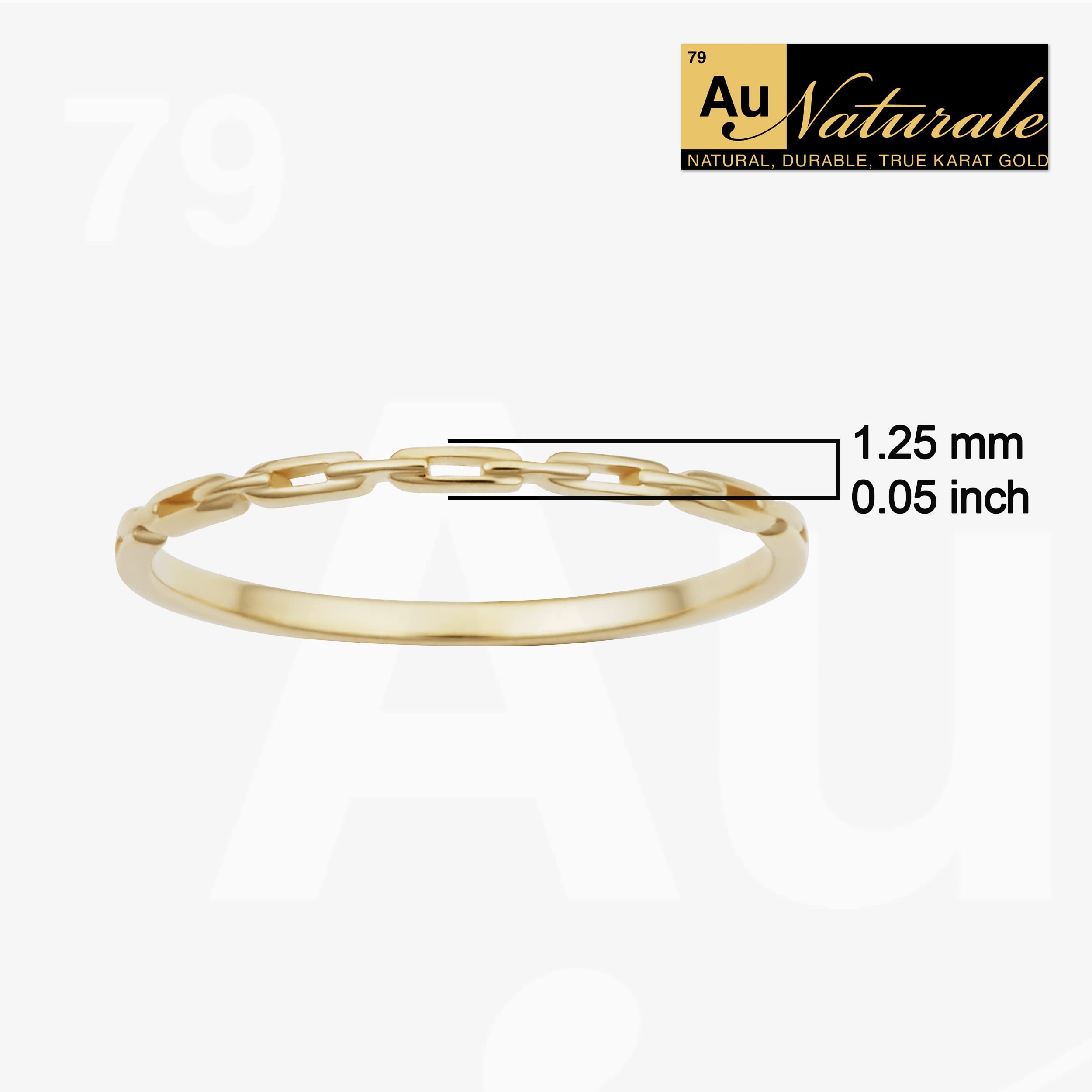 14K Yellow Gold Oval Link Ring for Women - Minimalist Dainty Jewelry - Perfect for Everyday Wear, Gifts & Special Occasions