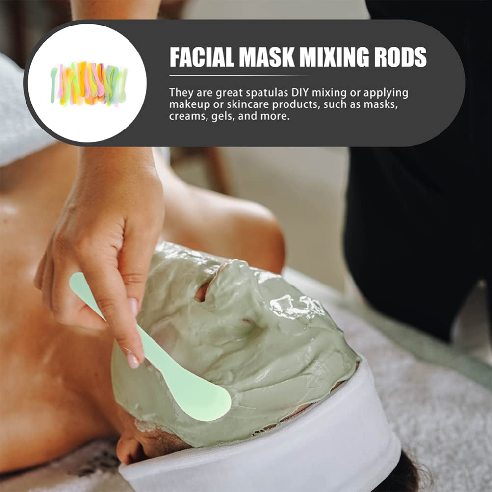 150pcs Disposable Mask Applicator Sticks - Plastic Facial Mask Spoons & Cream Scrapers for Professional Beauty Salon, DIY Skincare, Home Spa - Face Mask Spatulas, Cosmetic Tools, Lotion Applicators