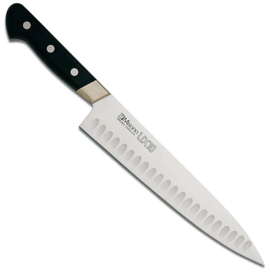 Premium Misono UX10 Hollow Ground Japanese Chef Knife - High Carbon Steel, Razor Sharp Blade for Professional Cooking & Slicing - Perfect for Sushi, Meat, Vegetables & Home Kitchen Use