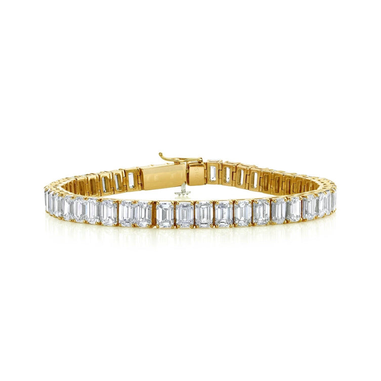 Elegant Baguette Tennis Bracelet for Women - Dainty Cubic Zirconia Wedding Jewelry Gift - Perfect for Bridal, Anniversary & Special Occasions