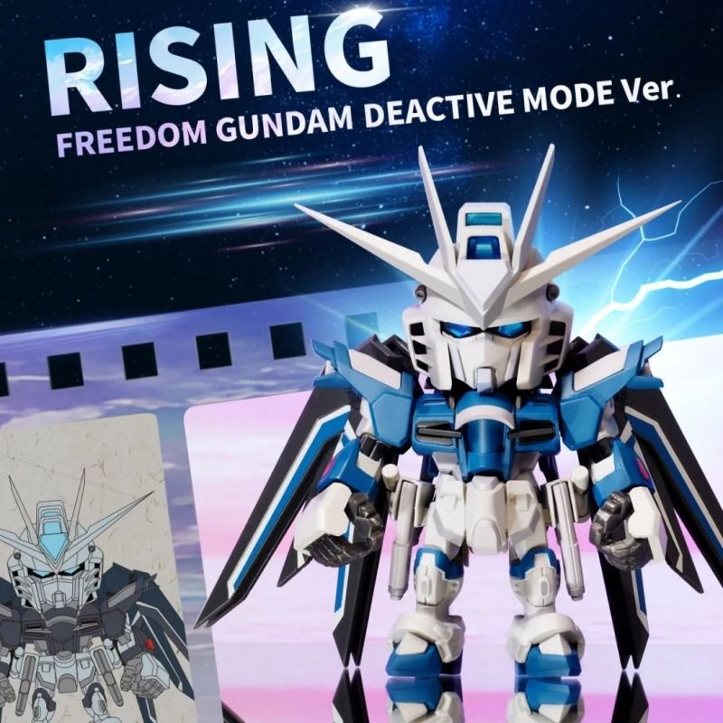Bandai Gundam Seed Freedom QMSV Mini Rising Freedom & Immortal Justice Gundam Action Figure Set - 8-Piece Collectible Model Kit for Anime Fans | Perfect for Display, Gifts, and Anime Collections