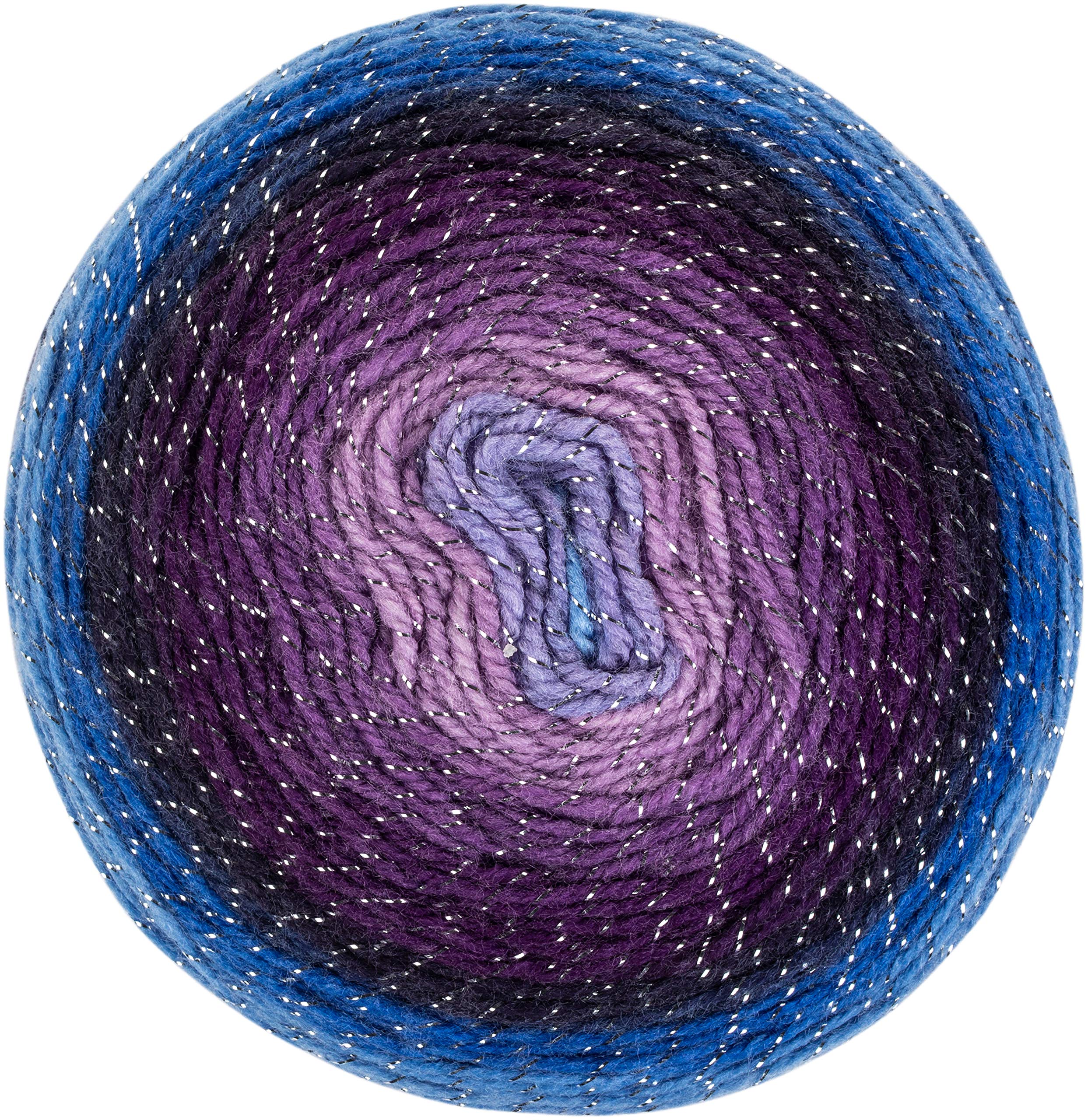 Red Heart Roll with It Sparkle Yarn - Amethyst | Glitter Yarn for Knitting & Crochet | Perfect for Scarves, Hats & DIY Crafts