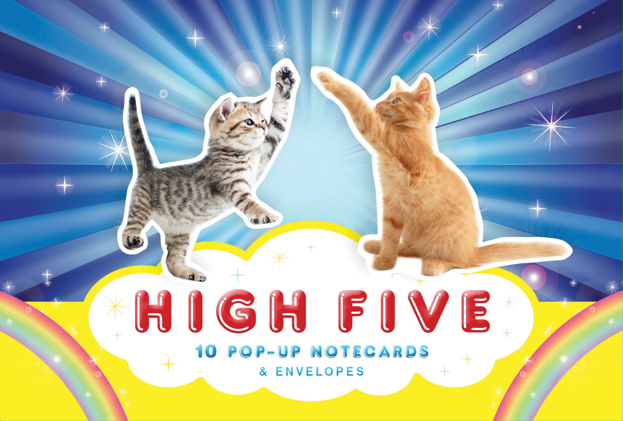 High Five Pop-Up Notecards - Set of 10 Unique 3D Greeting Cards with Envelopes | Blank Inside for Custom Messages | Perfect for Birthdays, Thank You Notes & Special Occasions