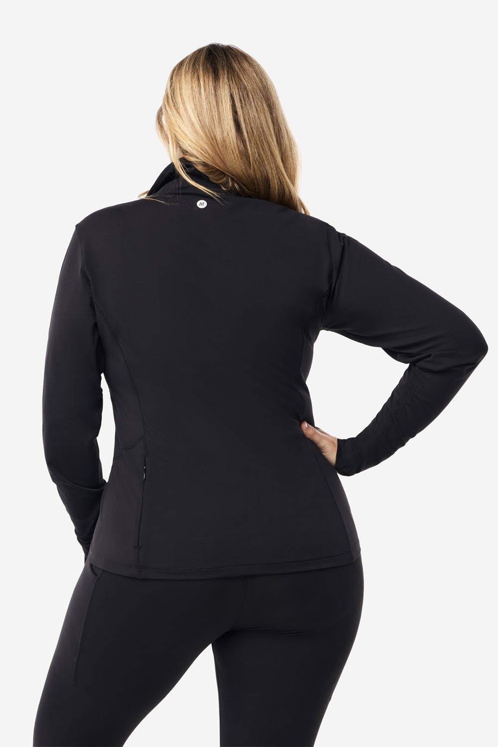 Men's Quarter Zip Base Layer Top - Black | Moisture Wicking Thermal Shirt for Hiking, Running & Outdoor Activities