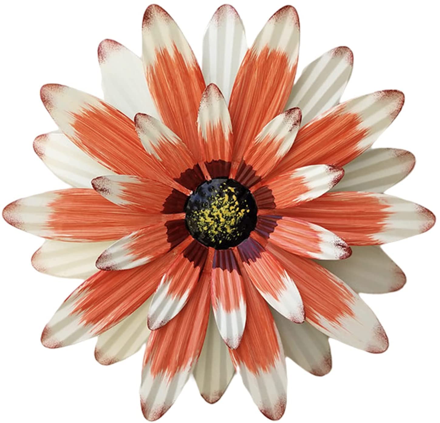 Handmade Metal Wall Art Sculpture - Decorative Hollow Flower Wall Decor for Indoor & Outdoor Use - Perfect for Bathroom, Living Room, Bedroom, Porch, Patio, Fence & Garden - Fall Home Decor & Seasonal Gift Idea