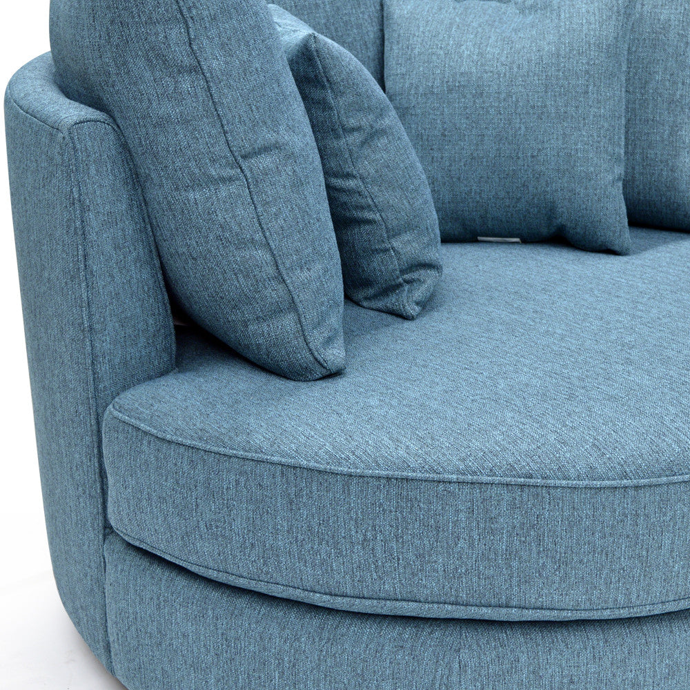 Stylish Round Accent Chair - Sutton Modern Lounge Chair for Living Room, Bedroom & Office Decor | Comfortable Seating for Small Spaces