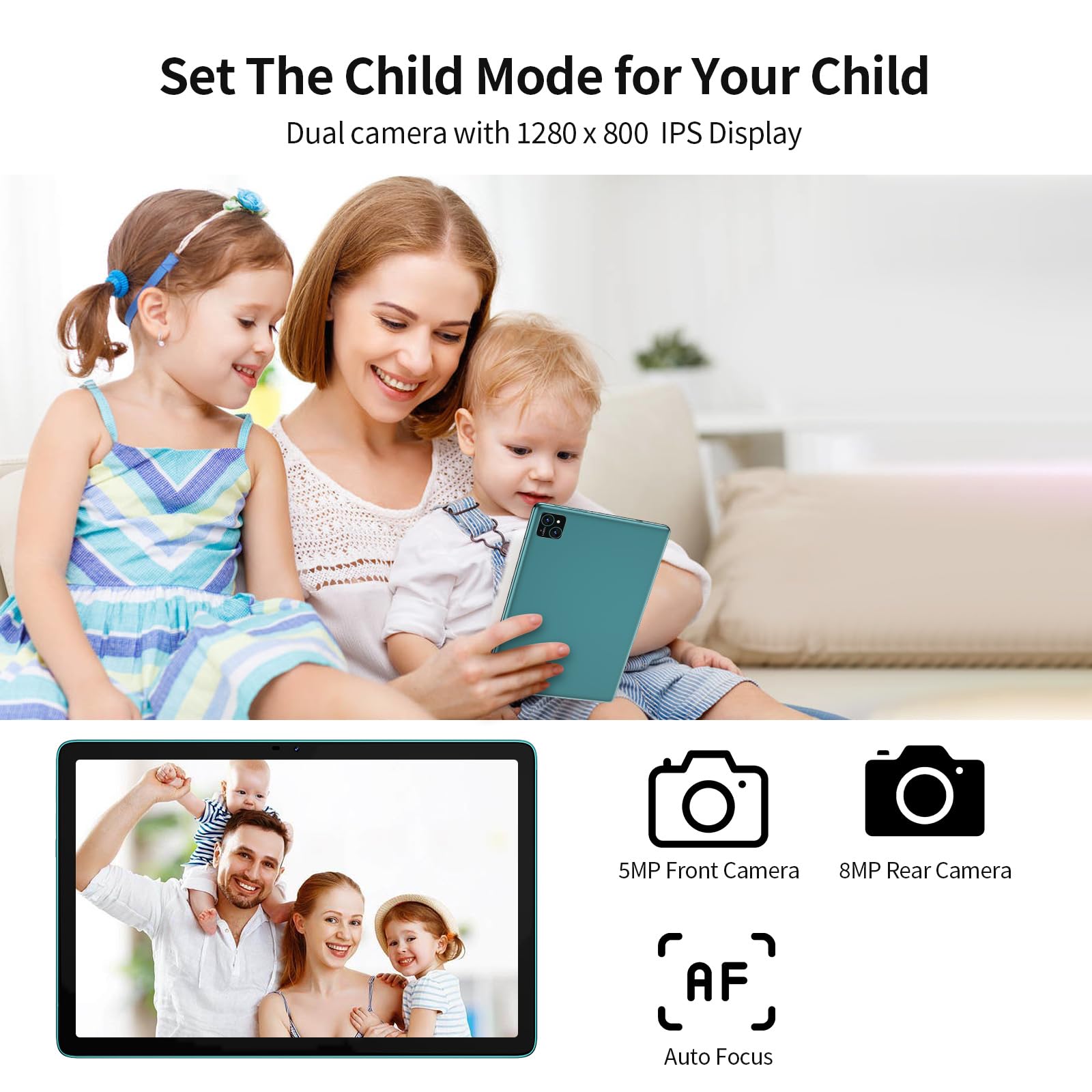 PRITOM 10 Inch Android 13 Tablet - 3-in-1 Bundle with Keyboard & Mouse, 8GB RAM (4+4), 128GB Storage (Expandable to 1TB), 8000mAh Battery, WiFi 6, Bluetooth, Quad Core Processor - Perfect for Work, Study, Gaming & Entertainment