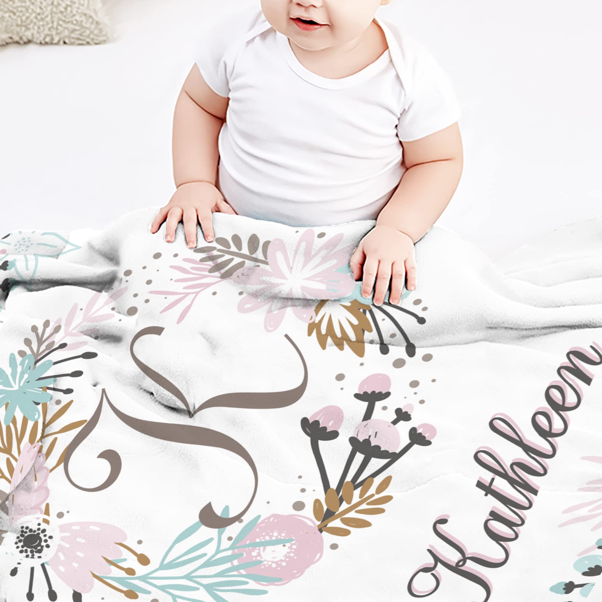 Personalized Baby Blankets for Boys and Girls - Custom Name Blankets for Newborns | Ultra Soft Baby Blanket | Perfect Baby Shower Gift | Nursery Essentials & Cozy Throw for Toddlers (Great for Cuddling, Photo Props & Special Occasion Gifts)