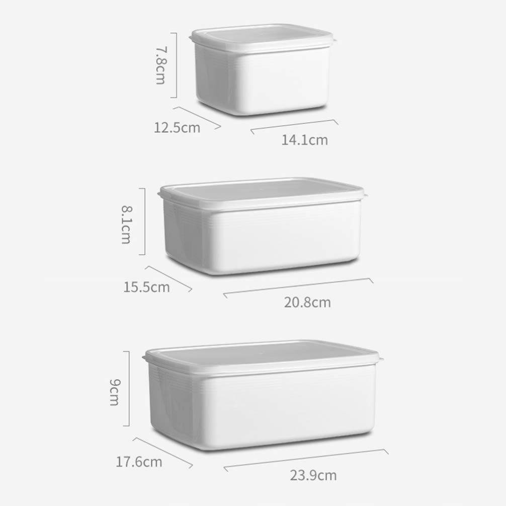 3-Piece Leak-Proof Plastic Food Storage Containers with Lids - BPA-Free Meal Prep Containers for Soup, Slime, Leftovers & Refrigerator Organization | Ideal for Kitchen, Picnics & School Lunches