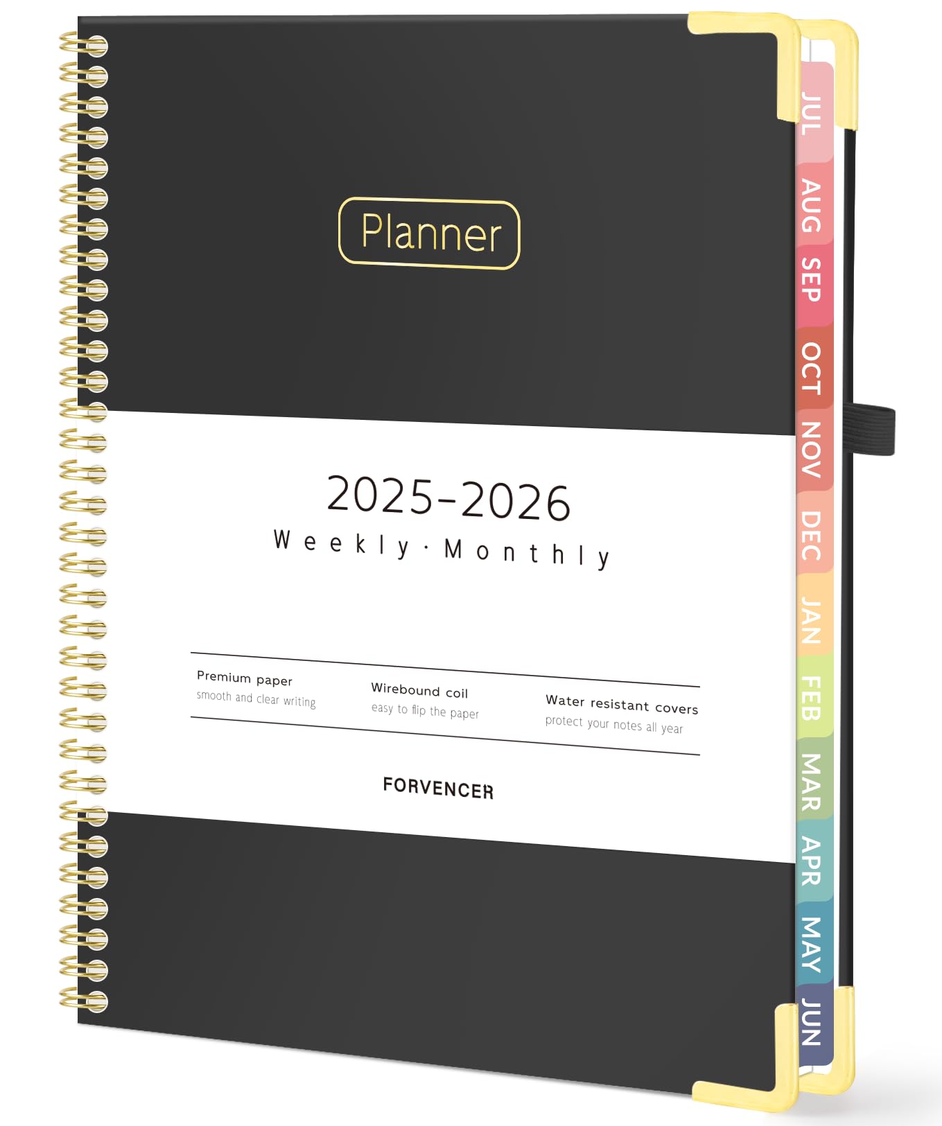 **Forvencer 2025-2026 Academic Planner - Hardcover Weekly & Monthly Agenda Book, 8.5