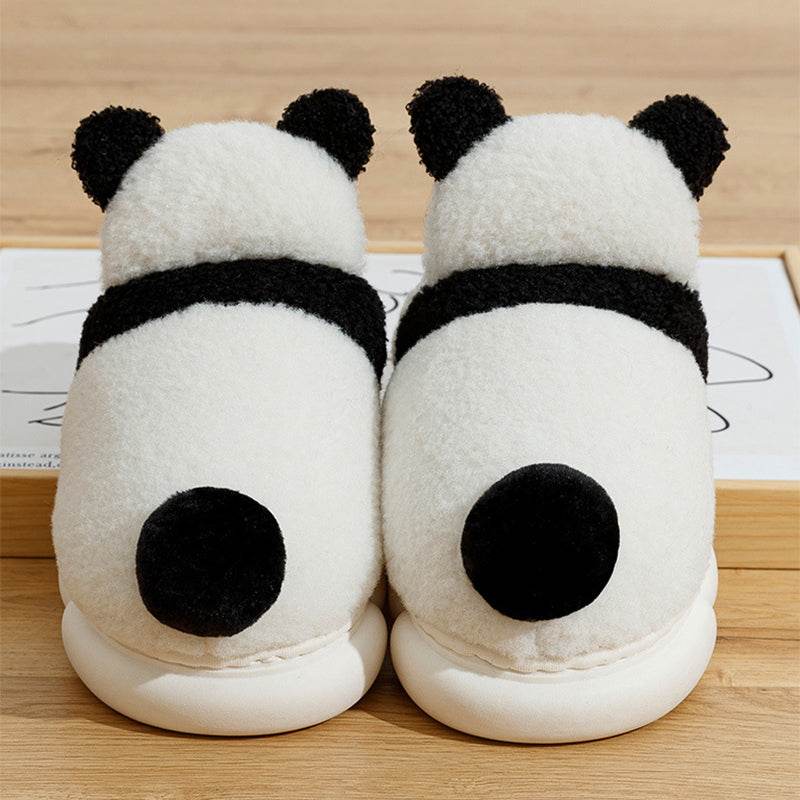 Adorable Panda Plush Slippers for Women & Men - Cozy Indoor House Shoes with Non-Slip Sole - Perfect for Winter, Home, Lounge & Gift Giving