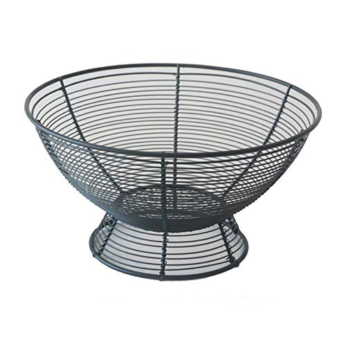 GAGC Wrought Iron Hollow Fruit Basket - Large Black Nordic Style for Home, Kitchen, Dining Table | Perfect for Displaying Fresh Fruits, Dried Fruits, Candies, Snacks | Elegant Storage Solution for Living Room, Office, or Party Decor