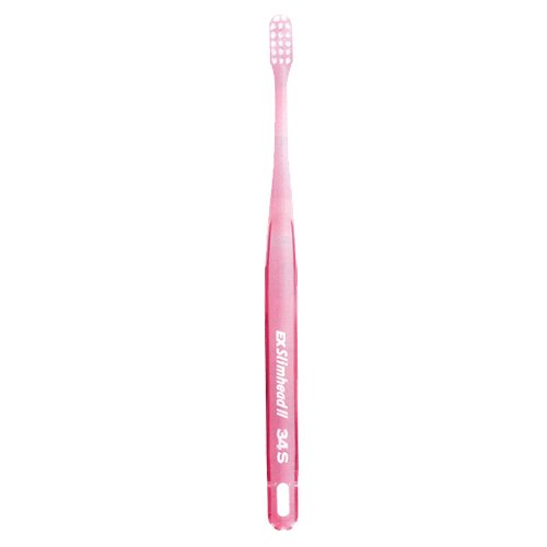 Lion Slimhead2 Ultra-Soft Toothbrush - 34M Bristles, 1 Count, Clear Red (Made in Japan) - Gentle Dental Care for Sensitive Teeth & Gums, Perfect Travel Toothbrush