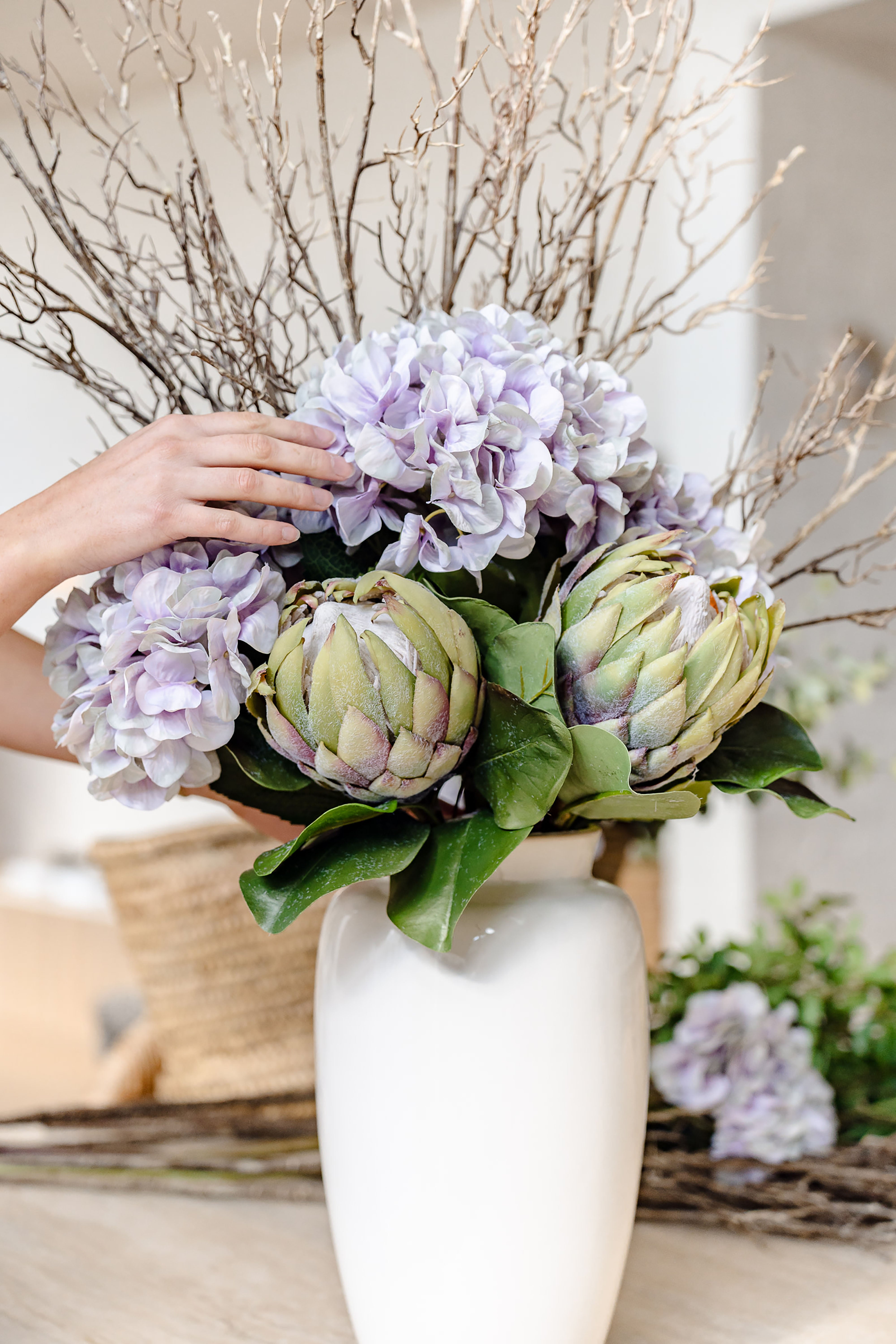 Premium White Ceramic Vase - 13.4