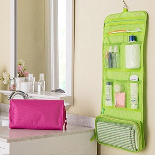 TOKEZO Travel Toiletry Bag - Hanging Cosmetic Organizer for Women & Men - Waterproof Makeup Pouch with Hook - Perfect for Camping, Gym & Airplane Carry-On (Multi Color)