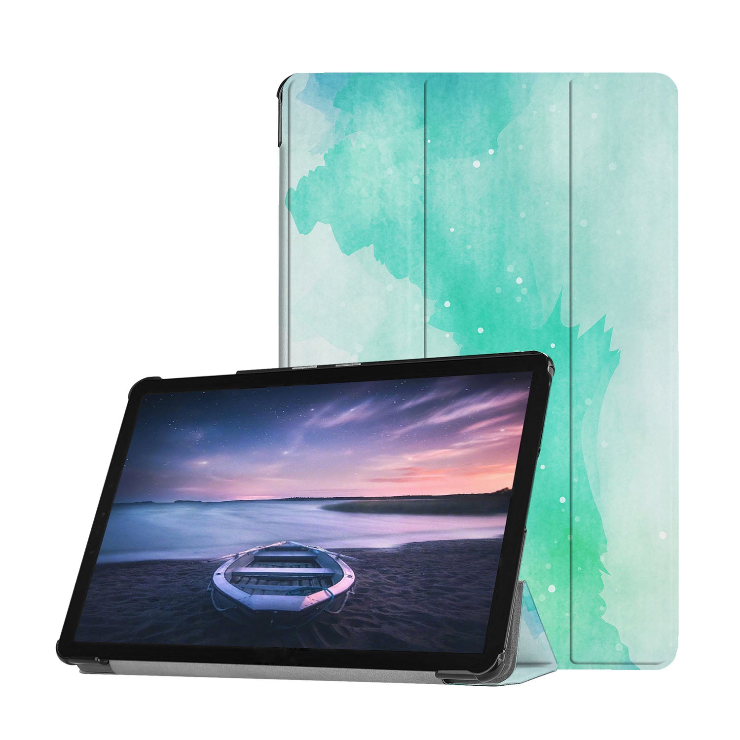 Samsung Tablet Case with Abstract Watercolor Splash Design - Durable Protective Cover for Samsung Galaxy Tab A/S6/S7/S8 - Perfect for Work, Travel & School Use