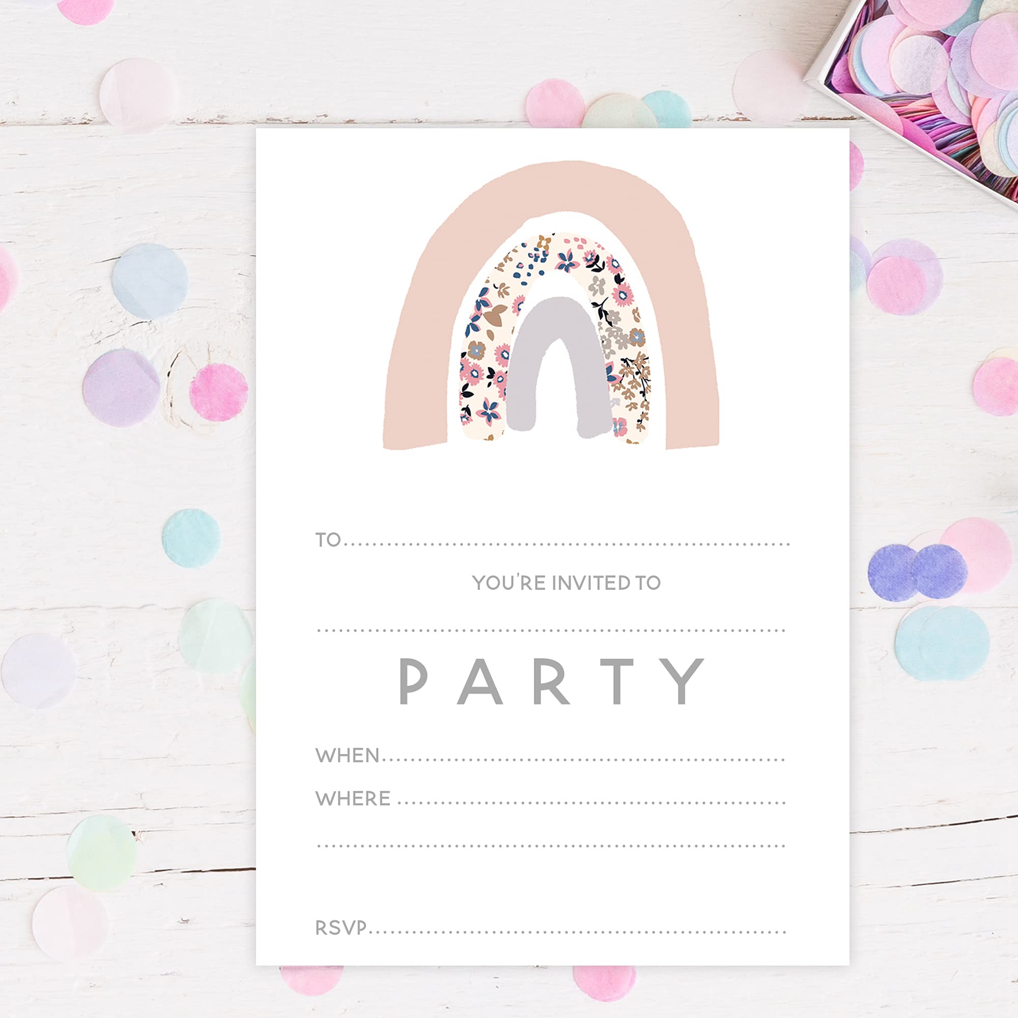 Unicorn Birthday Party Invitations for Girls - Pack of 10 Kids Party Invites (No Envelopes Included) | Perfect for Unicorn-Themed Birthday Celebrations & Children's Events