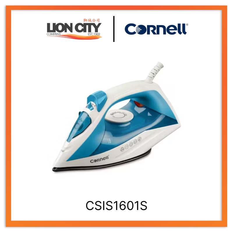 Cornell CSIS1601S 1600W Steam Iron for Clothes - Powerful & Efficient Fabric Pressing for Home & Professional Use