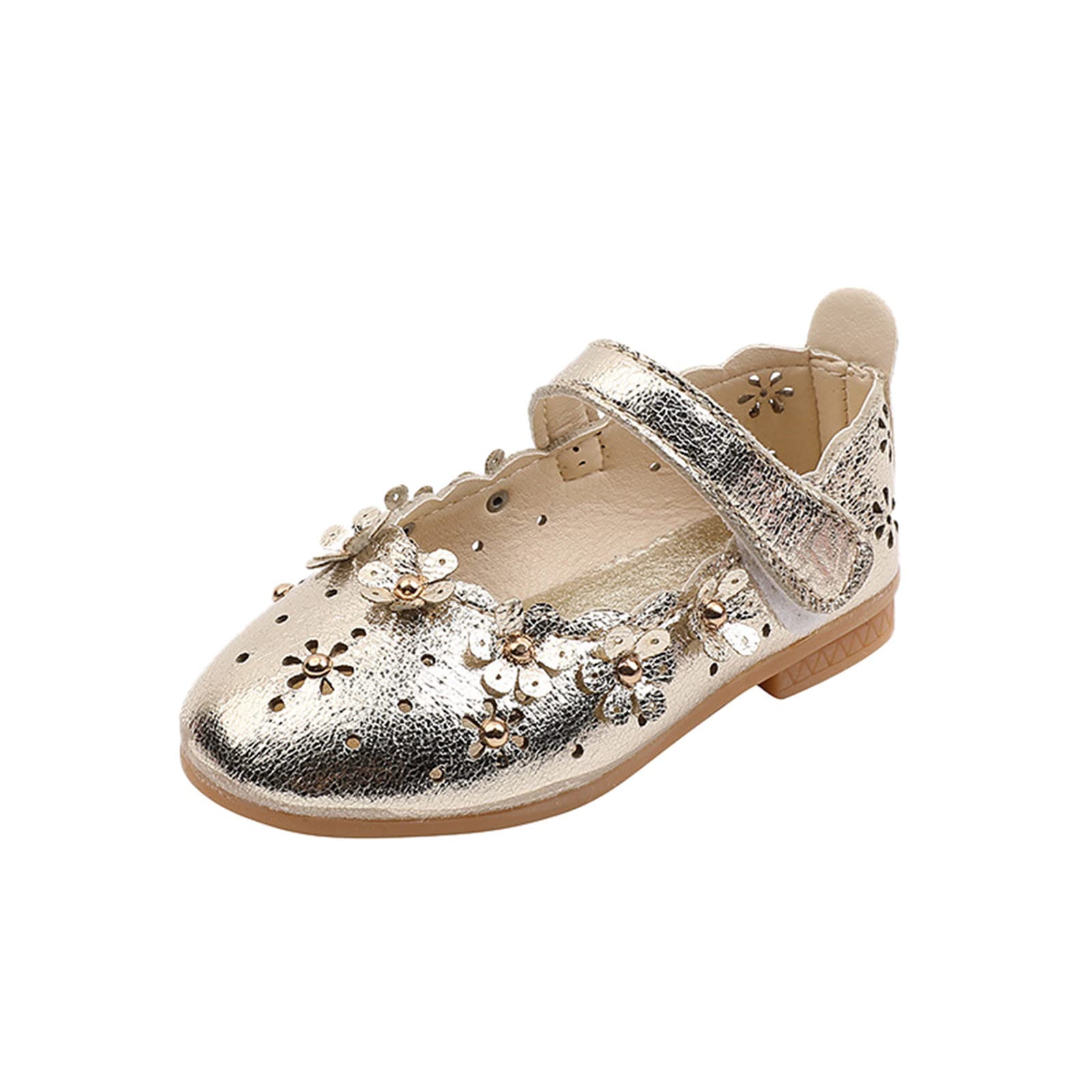 **Toddler Girls Walking Sandals - Soft Sole Princess Flower Sandals with Hollow Design for Comfort & Style | Perfect for Outdoor Play, Beach & Summer Activities**