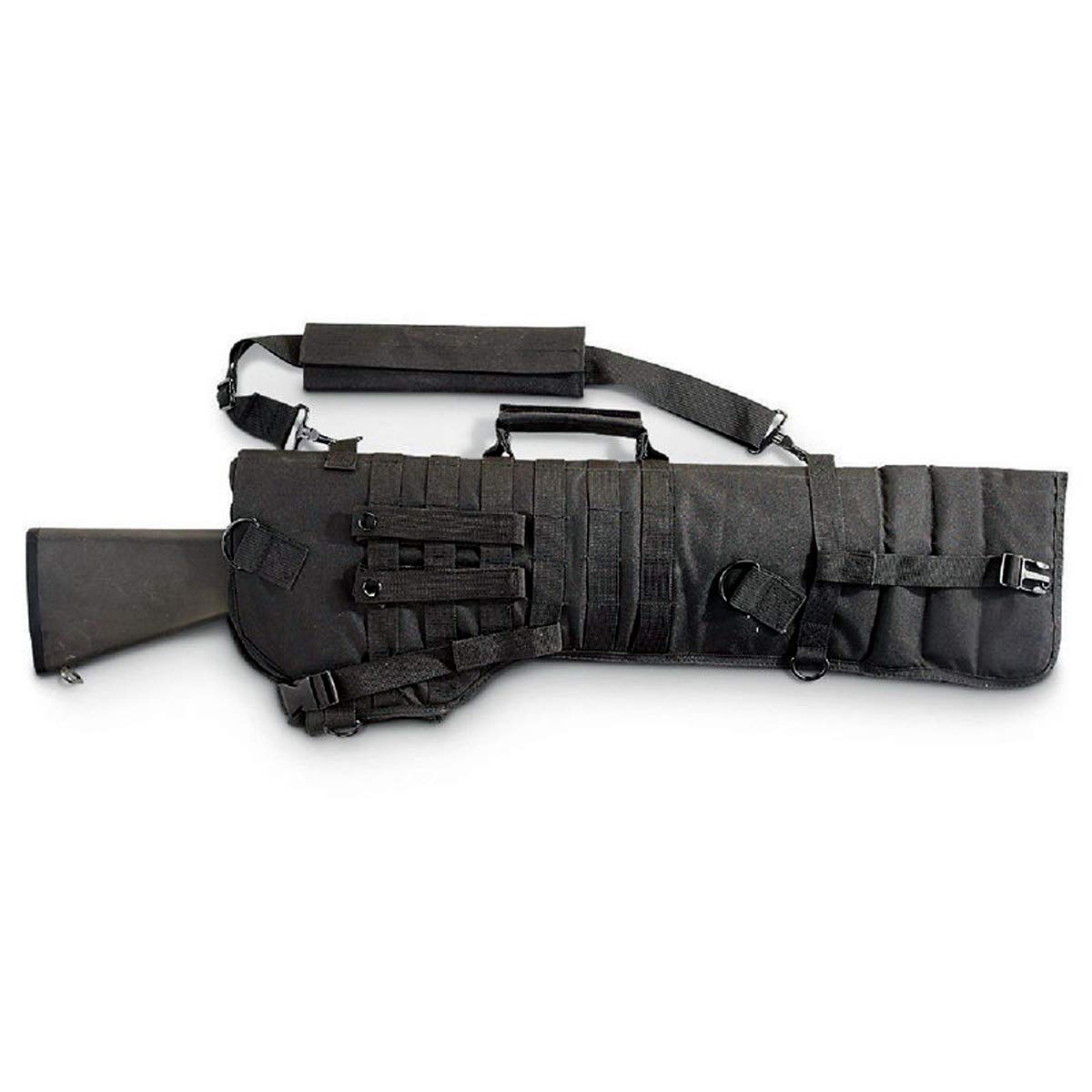 UNISTRENGH Tactical Shotgun Scabbard Bag - MOLLE Compatible Rifle Sling & Shotgun Case - Durable Gun Storage Pouch & Protective Shoulder Bag for Hunting, Camping & Outdoor Adventures
