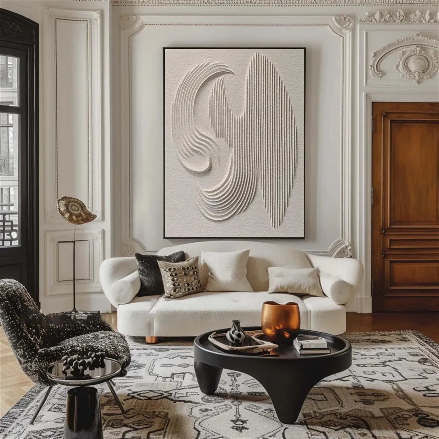 Beige & Brown Abstract Wall Art Print #BB115 - Modern Home Decor for Living Room, Bedroom & Office