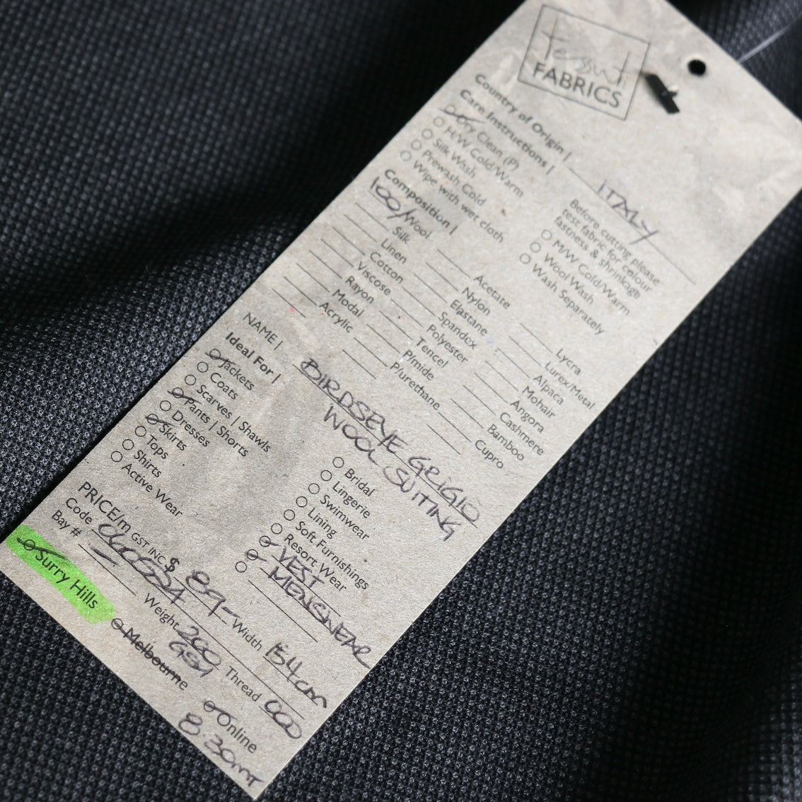 Premium Birdseye Grigio Wool Suit Fabric - High-Quality Men's Tailoring Material for Business Suits & Formal Wear - Perfect for Office, Weddings & Special Occasions
