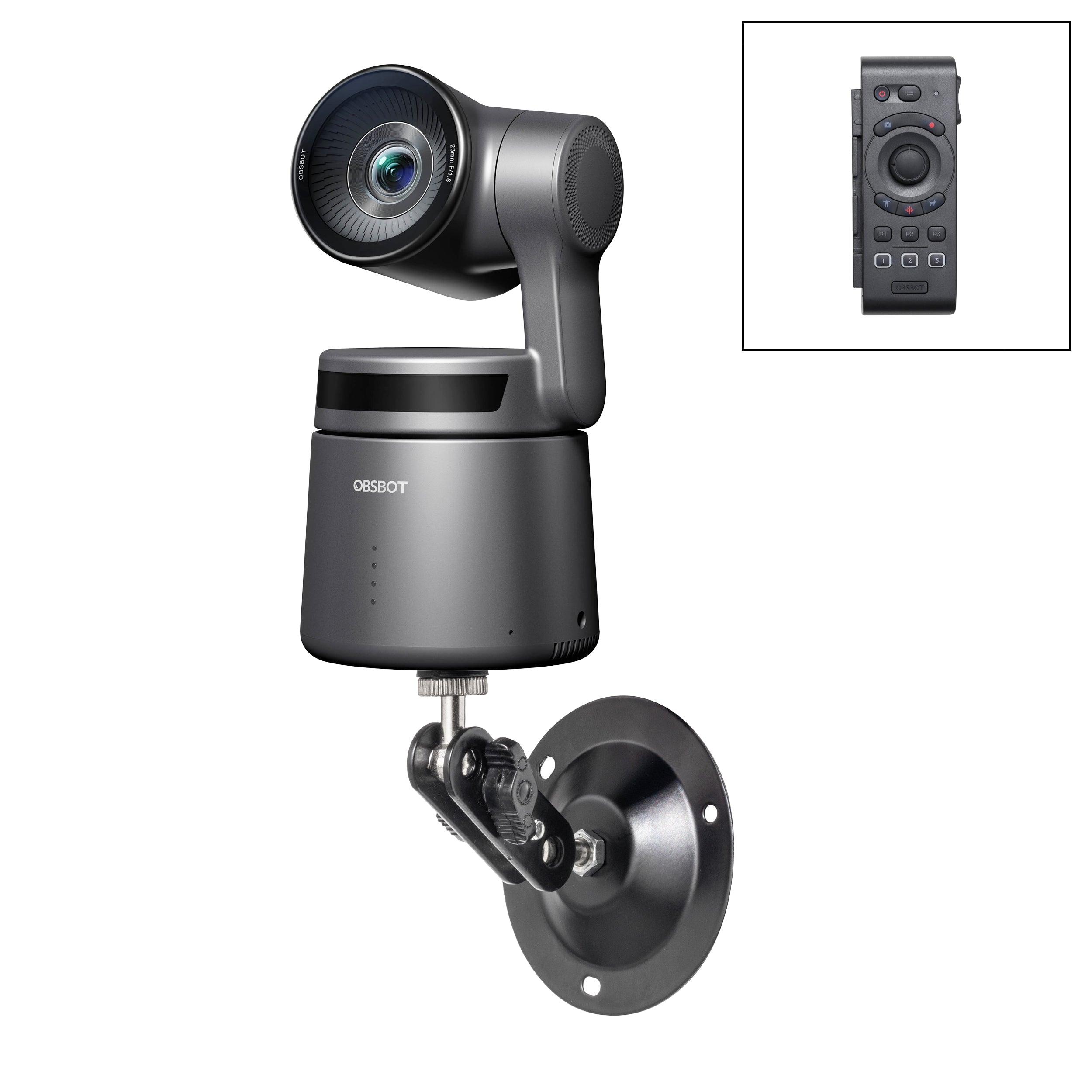 OBSBOT Tail Air AI-Powered Webcam with Ceiling/Wall Mount - 4K Auto Tracking for Video Calls, Streaming & Home Security