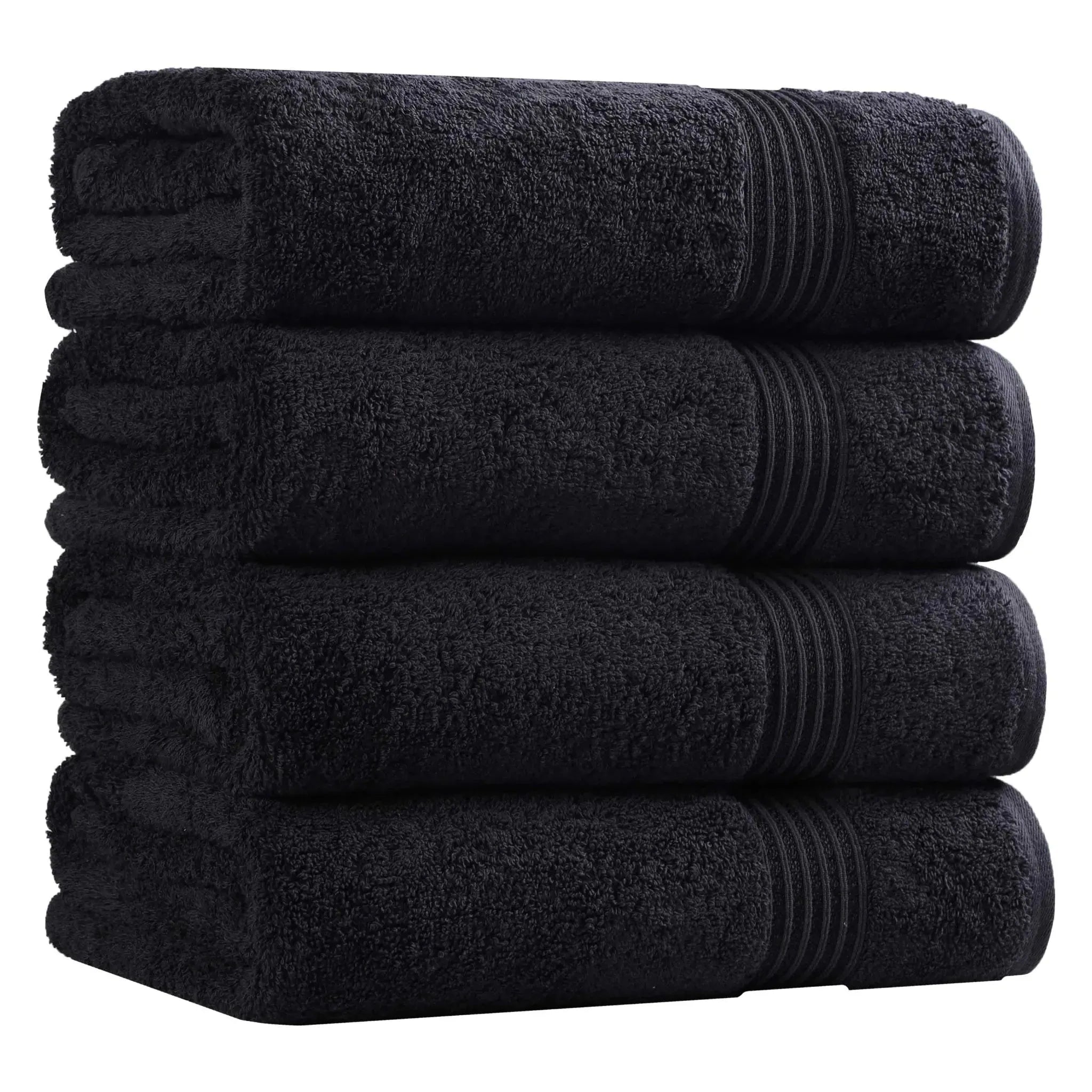 Premium Egyptian Cotton Bath Towels Set of 4 - Ultra Soft & Highly Absorbent Luxury Towels for Spa, Hotel & Home Use