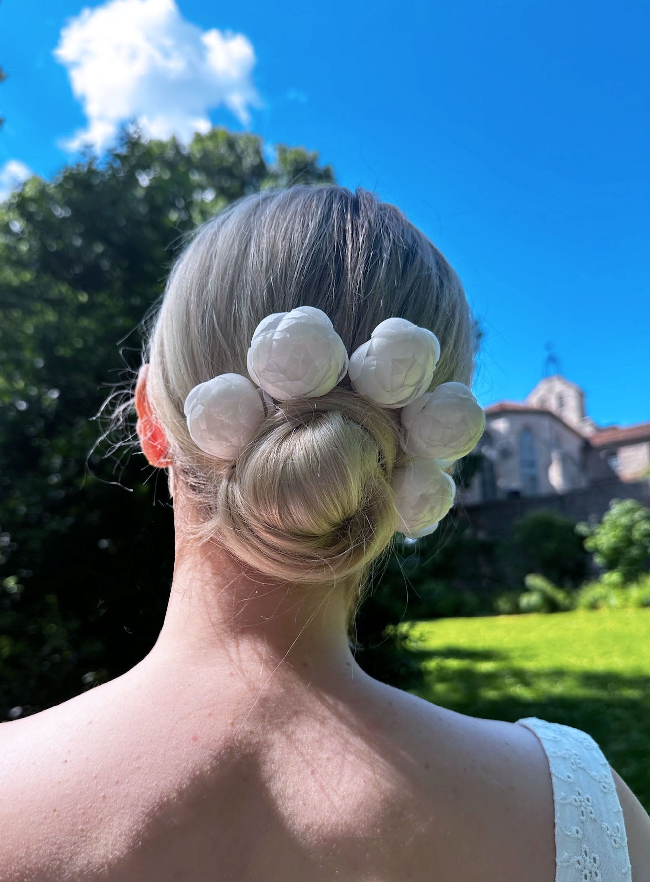 Silk Peony Bobby Pin - Elegant Hair Clips for Women, Non-Slip Hair Accessories for Wedding, Party & Everyday Use