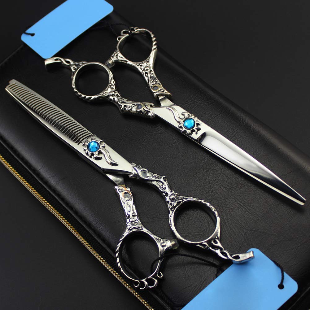 WBDZ Professional Pet Grooming Scissors Set - 6 Inch Stainless Steel Dog & Cat Hair Trimmer, Nail Clippers & Comb Kit | Perfect for Home Grooming, Dog Show Prep & Daily Pet Care