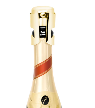 Premium Brass Champagne Bottle Stopper - Elegant Wine Preserver for Sparkling Wine & Champagne - Perfect for Parties, Weddings & Celebrations