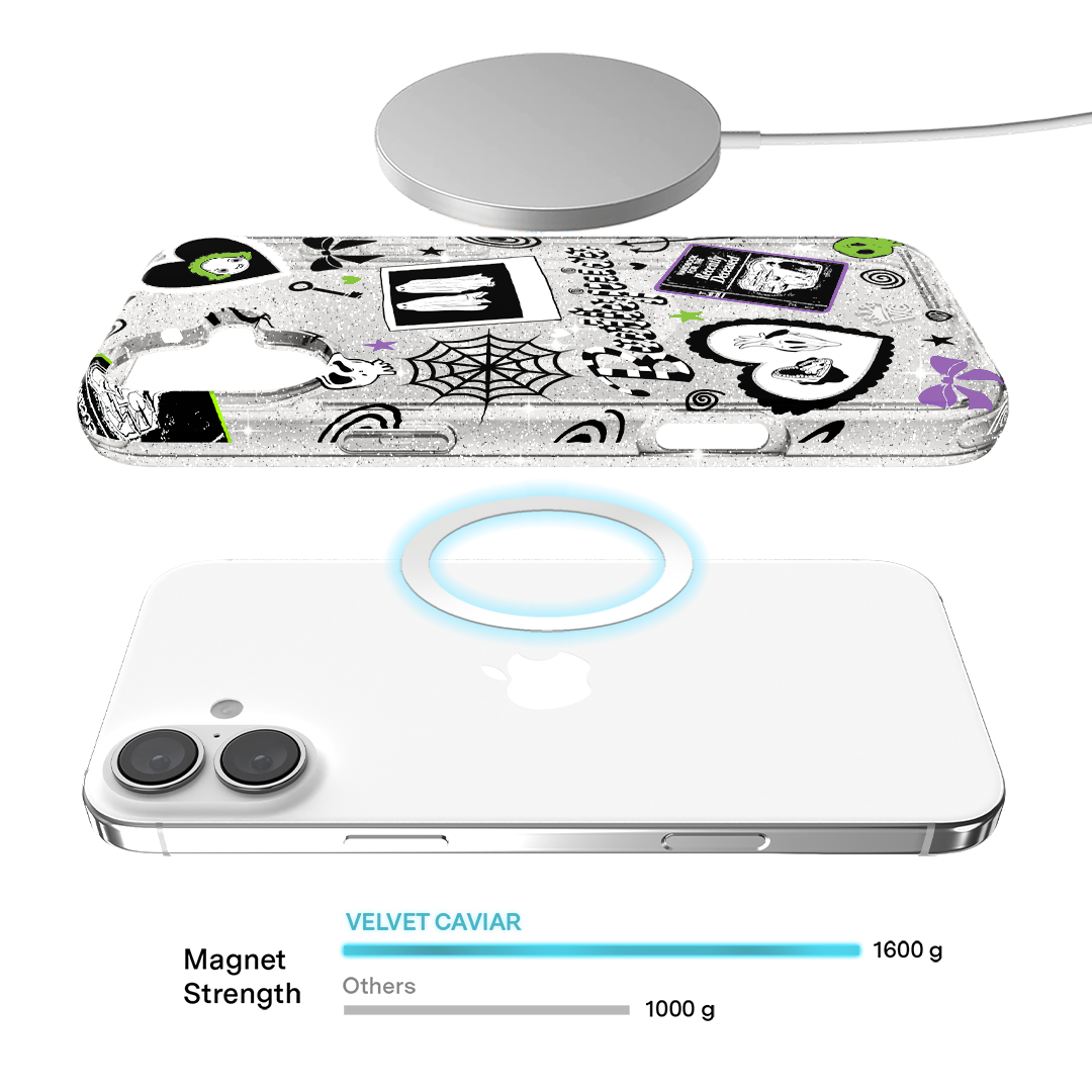 Beetlejuice Ghost with the Most iPhone Case - Fun & Durable Phone Cover for iPhone 13/14/15 - Perfect for Halloween, Movie Fans & Unique Style Lovers