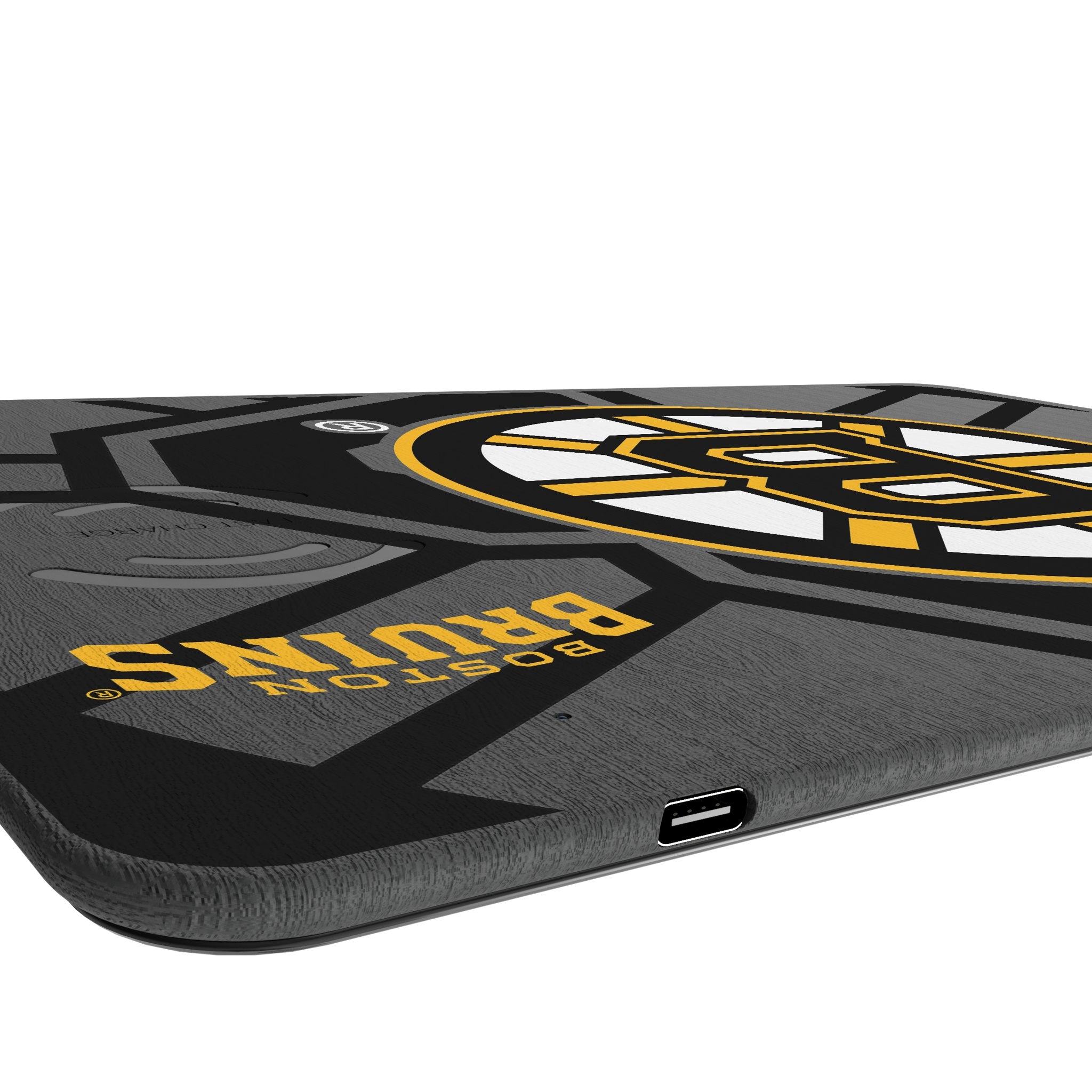 Boston Bruins Monocolor Tilt 15W Fast Wireless Charger & Gaming Mouse Pad - Perfect for Office, Home Desk & NHL Fans Accessories
