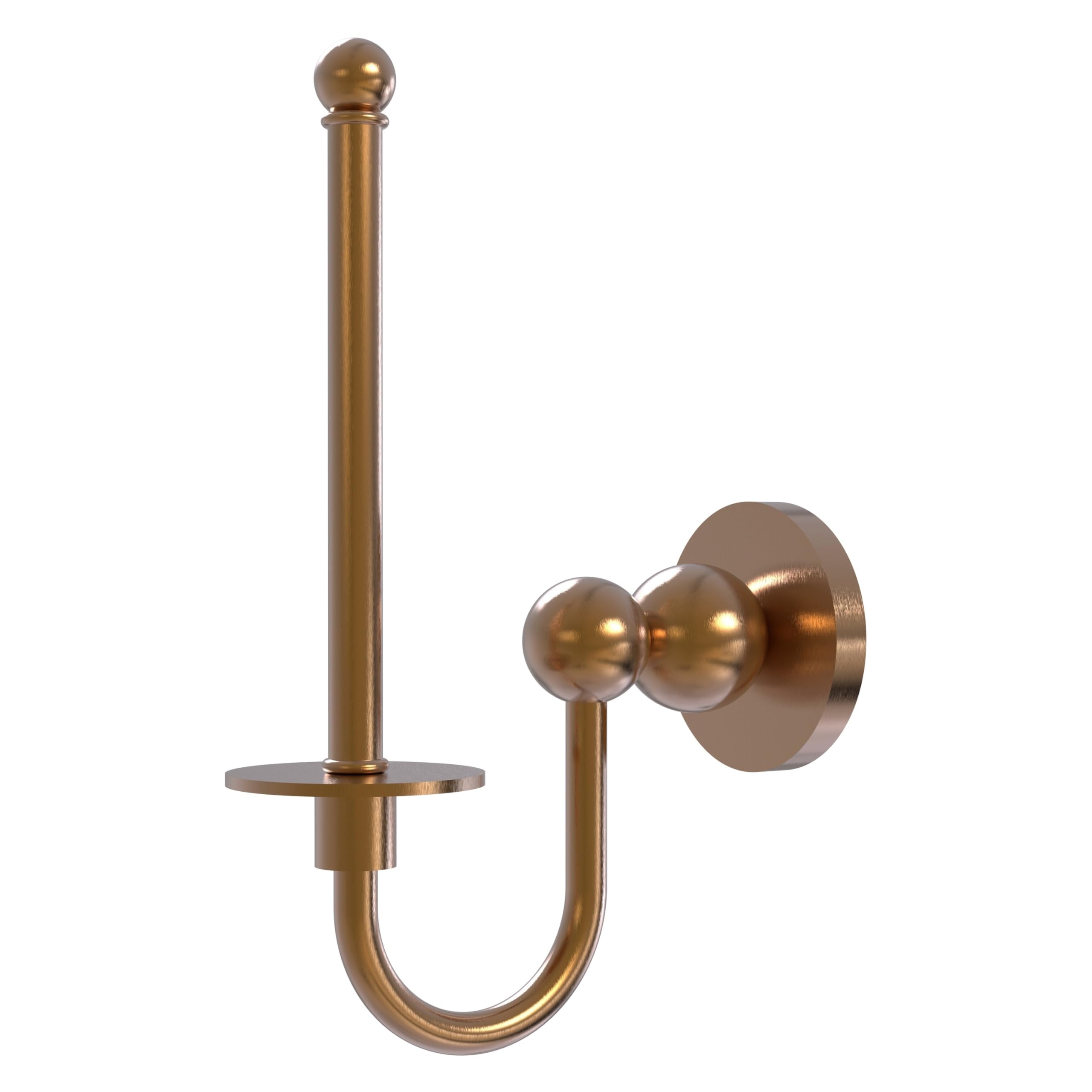 Allied Brass BL-24U-BBR Bolero Collection Brushed Bronze Upright Toilet Paper Holder - Elegant Bathroom Tissue Dispenser for Home & Commercial Use