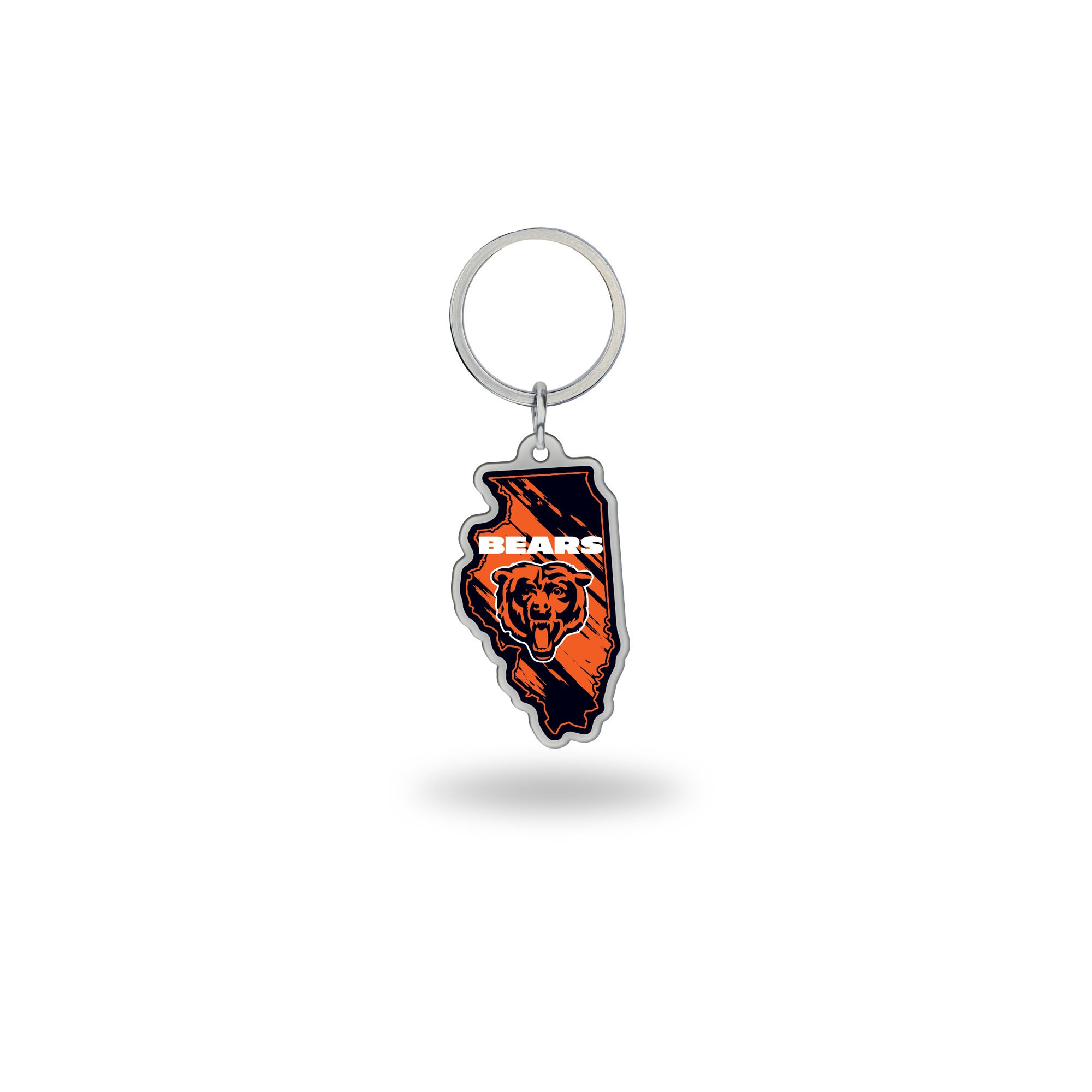 NFL Team Logo State Shape Keychain - Durable Metal Carabiner Key Ring for Fans - Perfect for Gifts, Backpacks, and Game Day Accessories