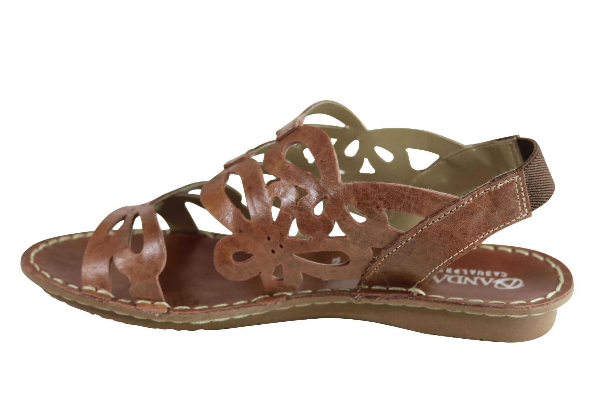 Andacco Desiree Women's Comfortable Flat Leather Sandals - Handmade in Brazil - Perfect for Beach, Vacation & Summer Outfits