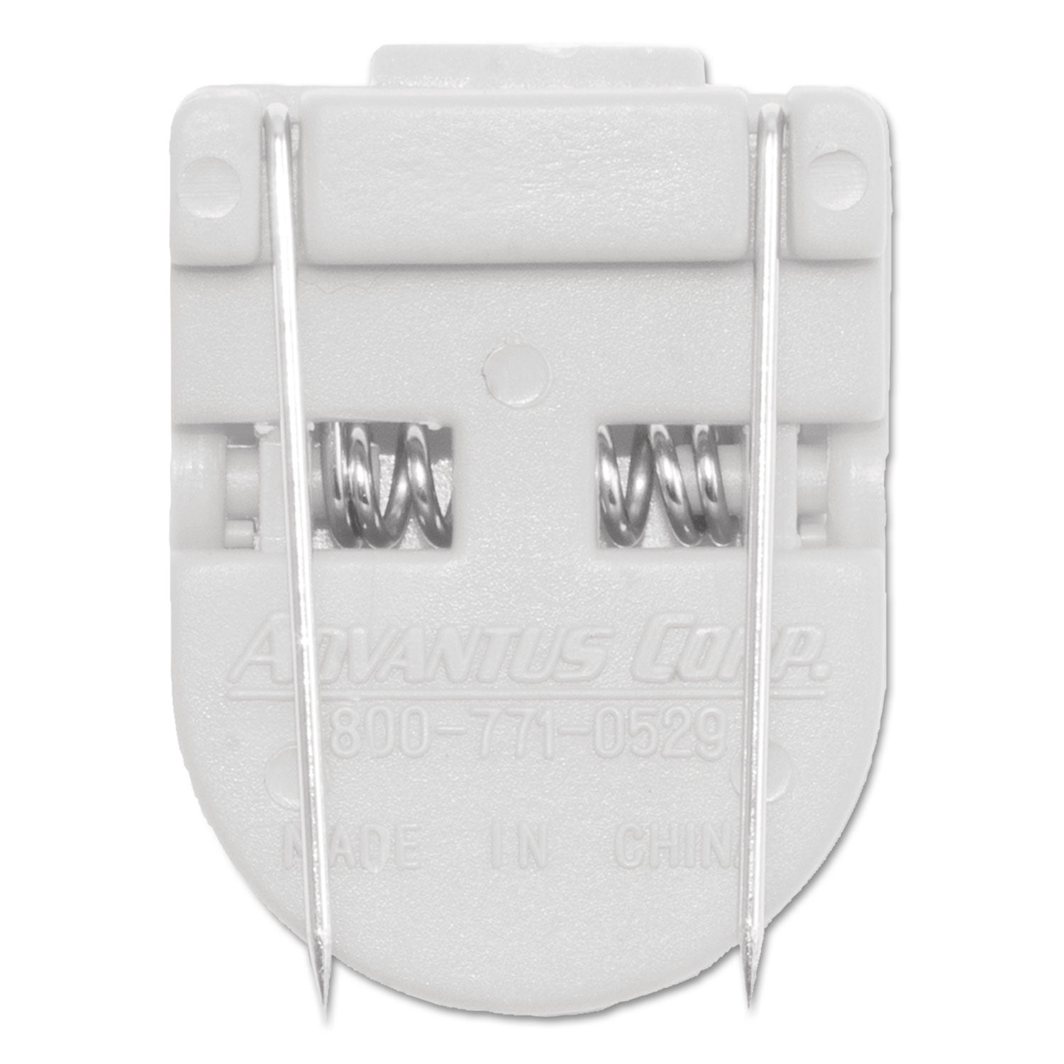 Advantus White Wall Clips for Fabric Panels - 60 Sheet Capacity, Pack of 10 - Perfect for Office, Classroom & Home Organization