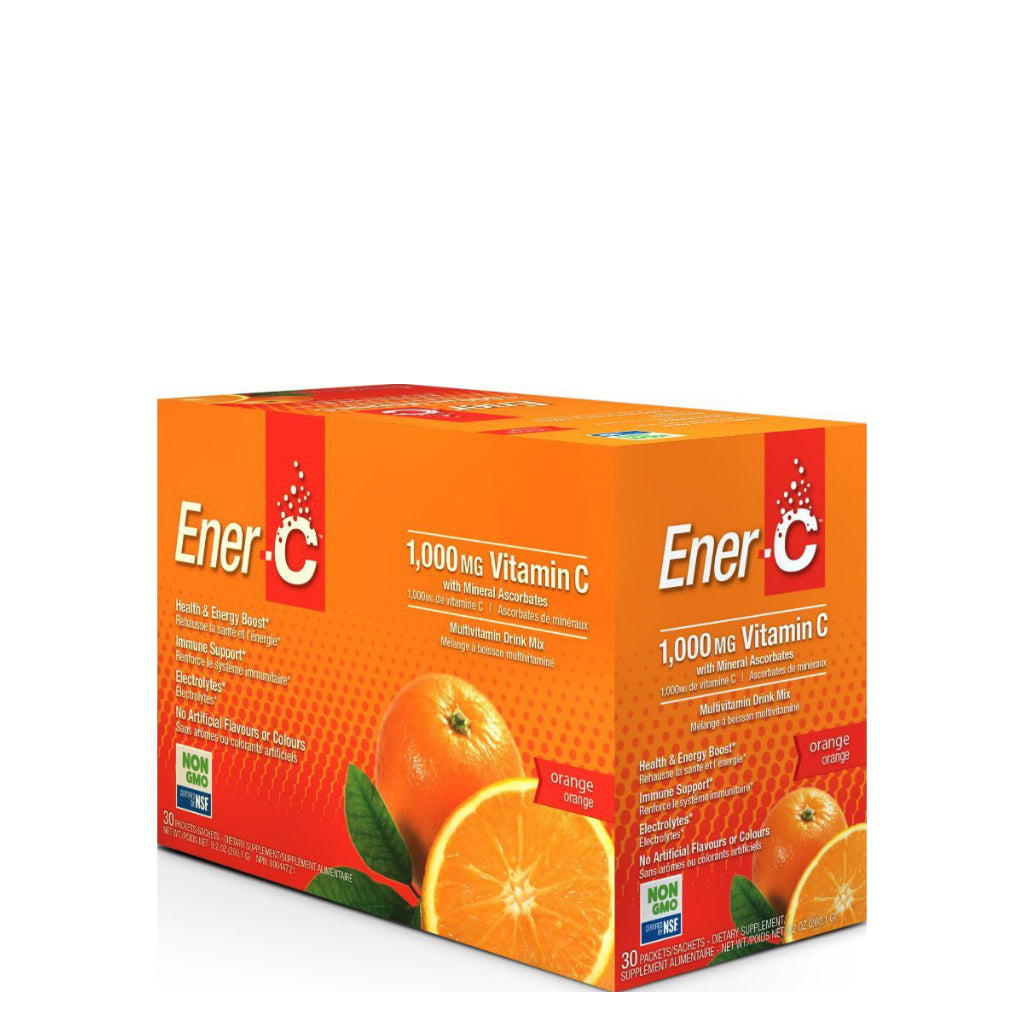 Ener C Multivitamin Drink Mix - Orange Flavor | Immune Support & Energy Booster | Perfect for Travel, Workouts & Daily Hydration