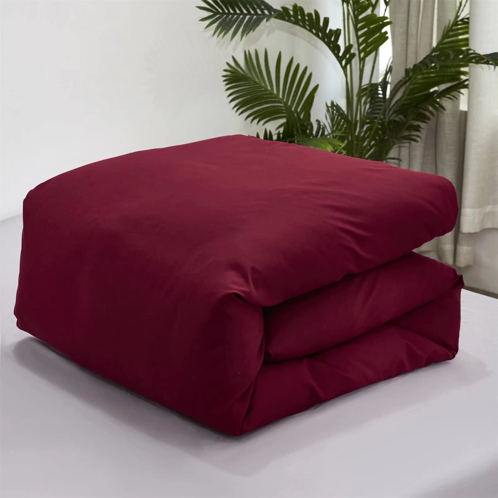 Houseri Burgundy Comforter Set - Twin Size Wine Red Bedding Set for Kids | Soft Quilt Blanket for Toddler Girls & Boys | Noble Bordeaux Red Comforter | Perfect for Nursery, Bedroom & Sleepovers