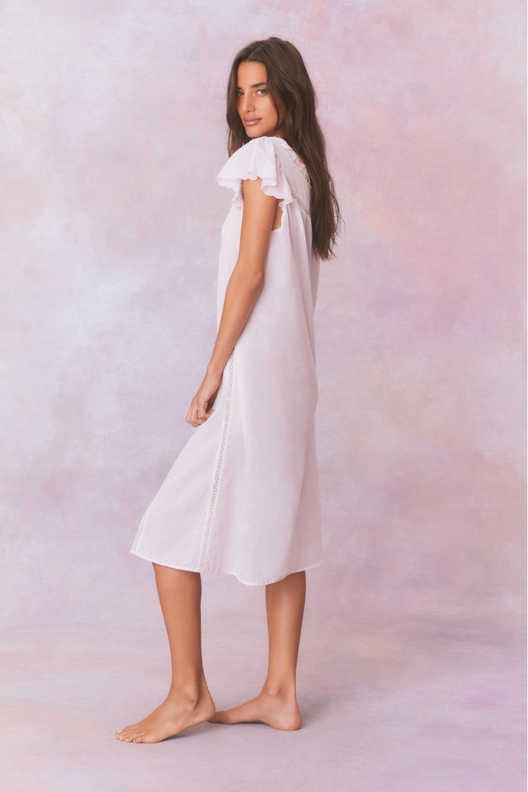 Victorian Cotton Nightgown for Women - Soft & Comfortable Sleepwear - Elegant Loungewear for Relaxing at Home or Romantic Evenings