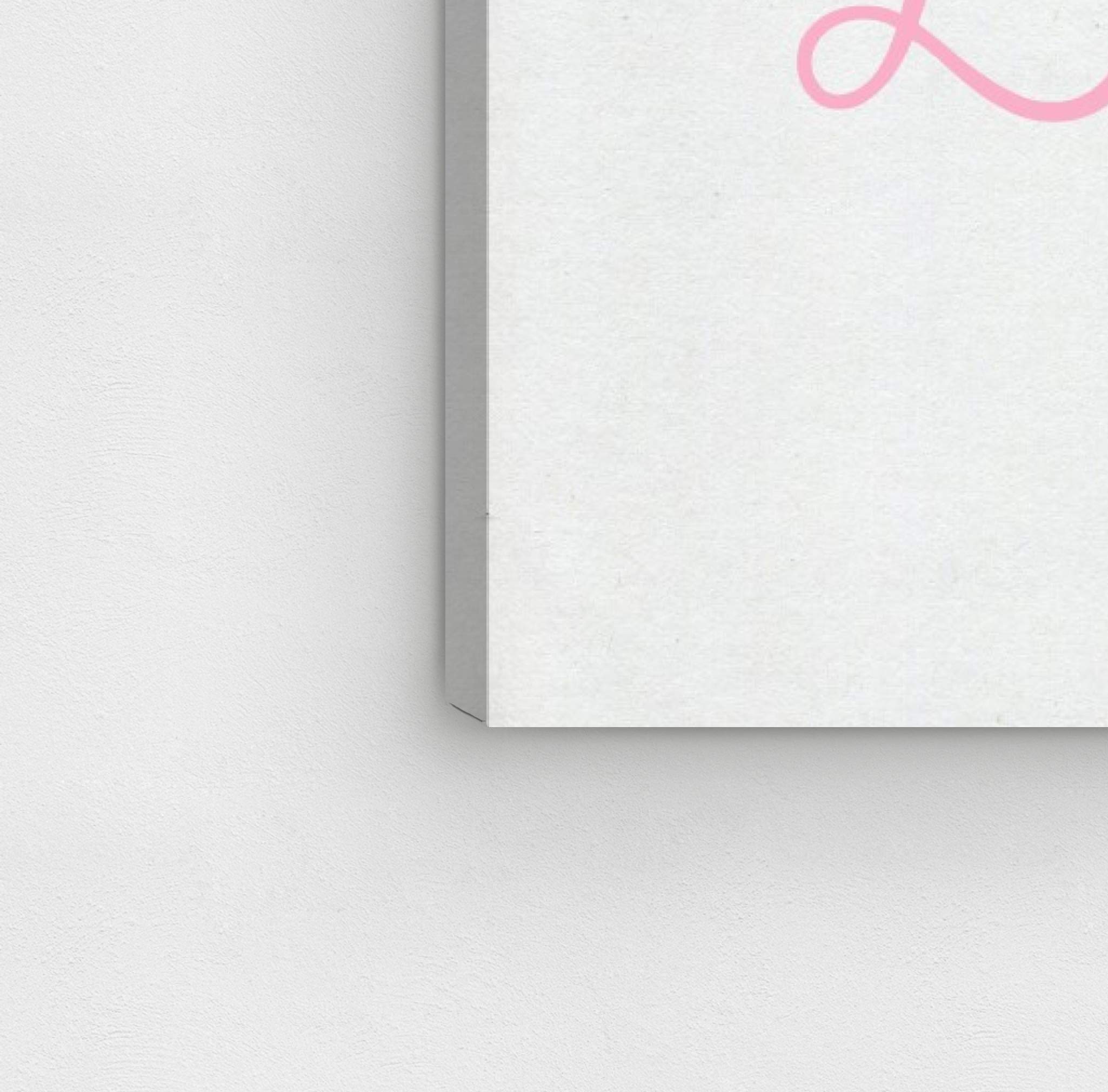 Oliver Gal Artist Co. 'Sweet Dreams' Pink & White Typography Wall Art Canvas Print - 30x30 Inch Inspirational Quote Decor for Kids Bedroom, Nursery & Playroom - Perfect Gift for Baby Showers & Children's Rooms