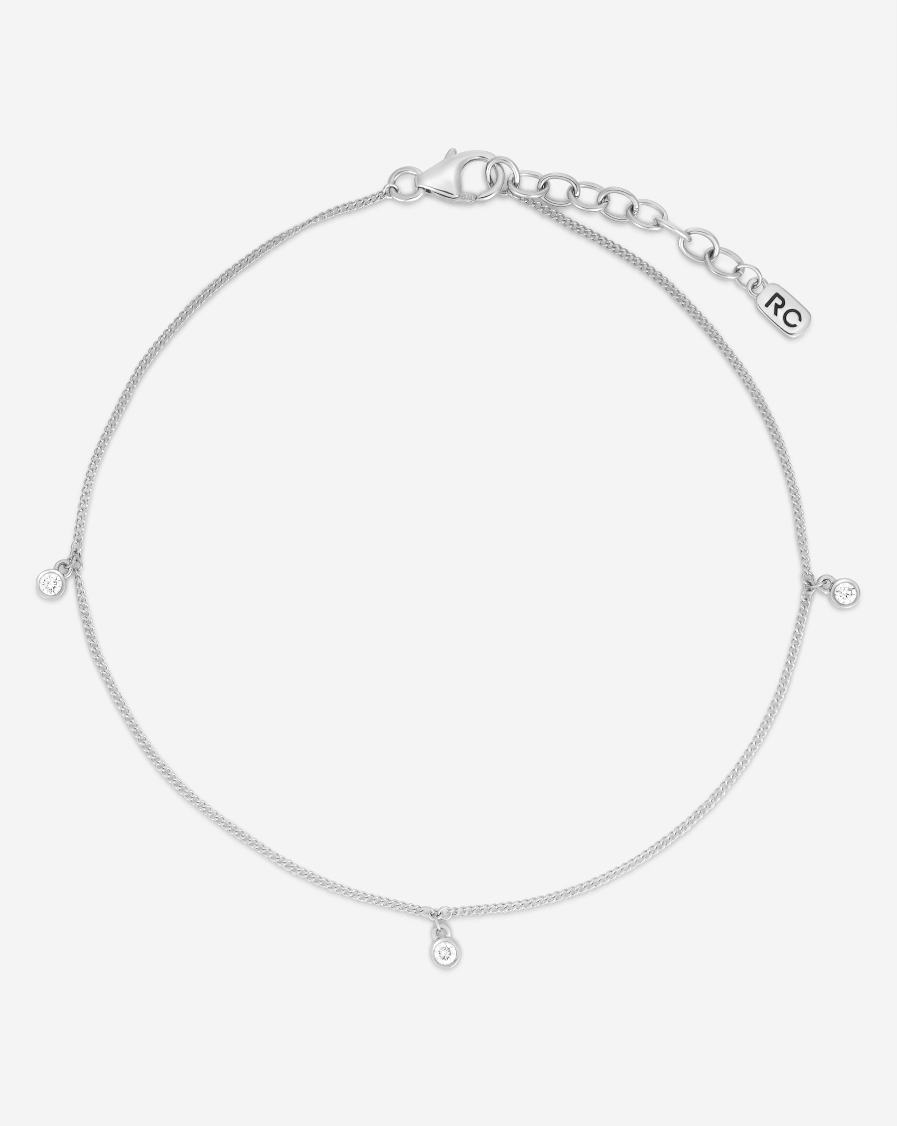Elegant Diamond Drop Anklet for Women - 14K Gold Plated Dainty Ankle Bracelet - Perfect for Beach, Wedding & Summer Outfits